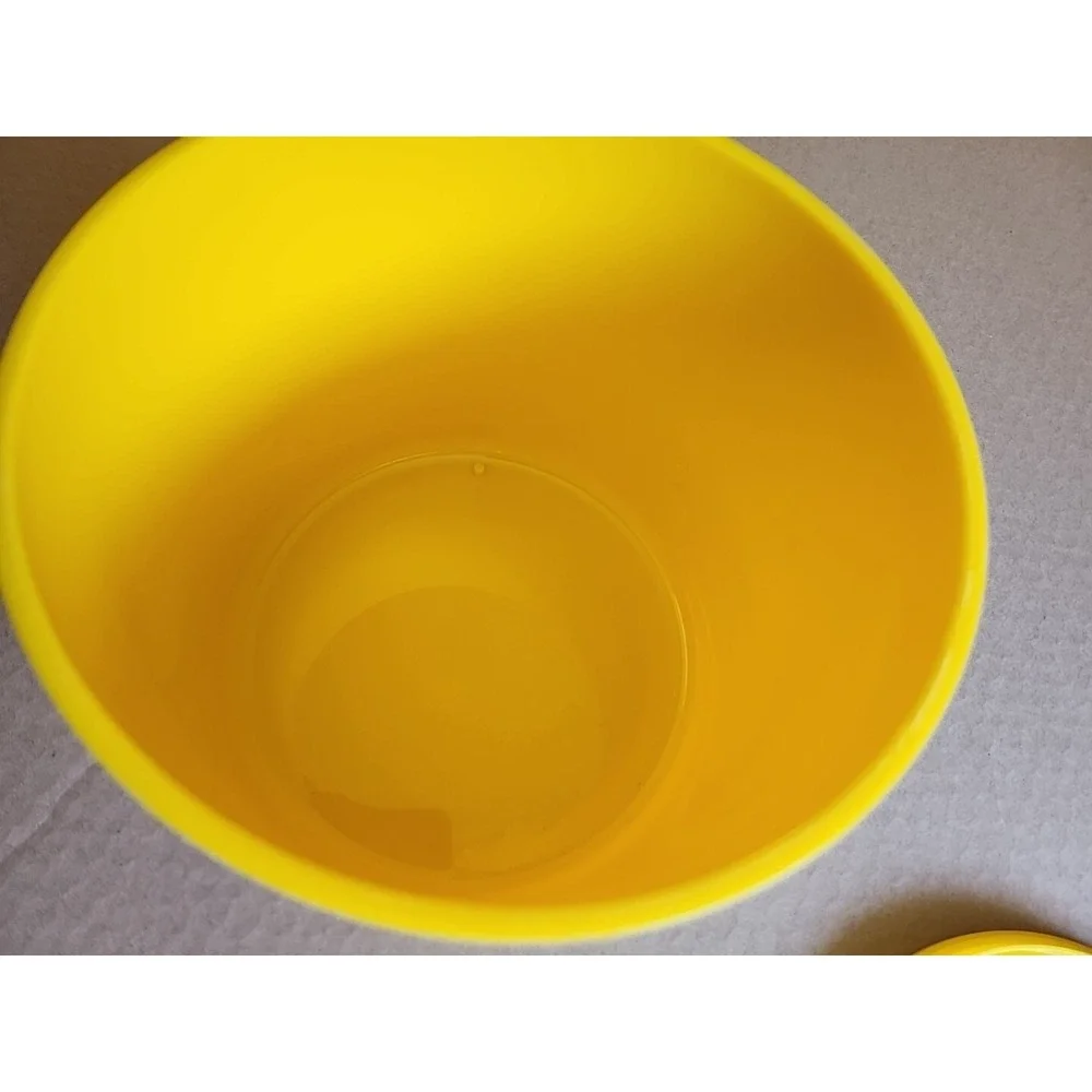 Vintage 1970's Habitat Crayonne Plastic‎ Ice Bucket Storage Container Yellow